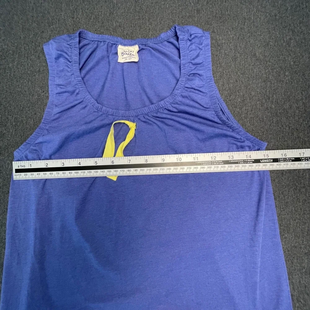 Mini‎ Boden Girls Blue Cotton Modal Tank Top Ribbon Detail Size 13-14Y 31375
